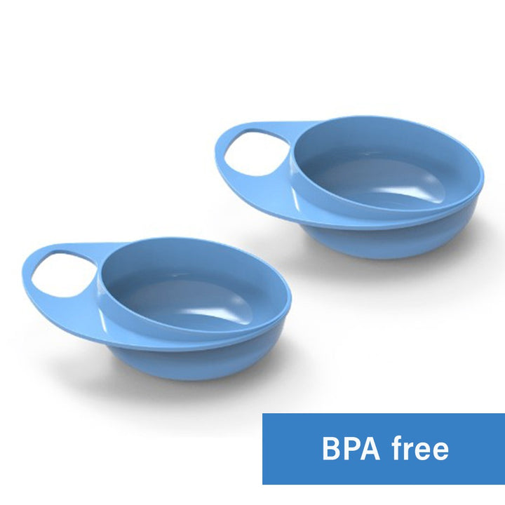 Nuvita Easy Eating Weaning Bowls For Baby - Blue, Pack of 2's - Easy Pharmacy LLC