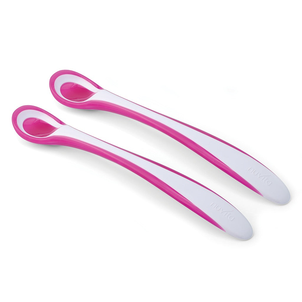 Nuvita Thermosensitive Spoons For Baby - Pink, Pack of 2's - Easy Pharmacy LLC
