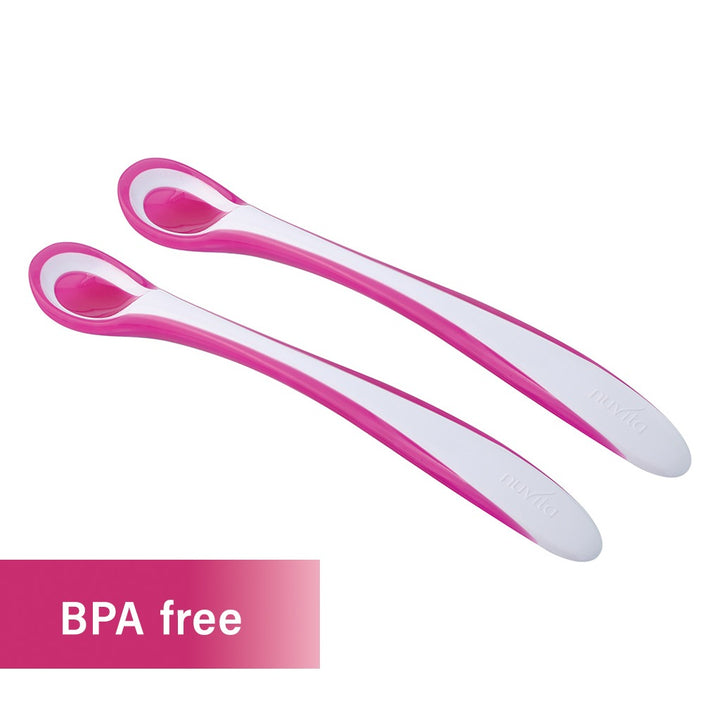 Nuvita Thermosensitive Spoons For Baby - Pink, Pack of 2's - Easy Pharmacy LLC