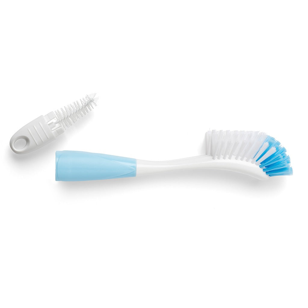 Nuvita Baby 2-In-1 Cleaning Bottle Brush & Clamp - Blue - Easy Pharmacy LLC
