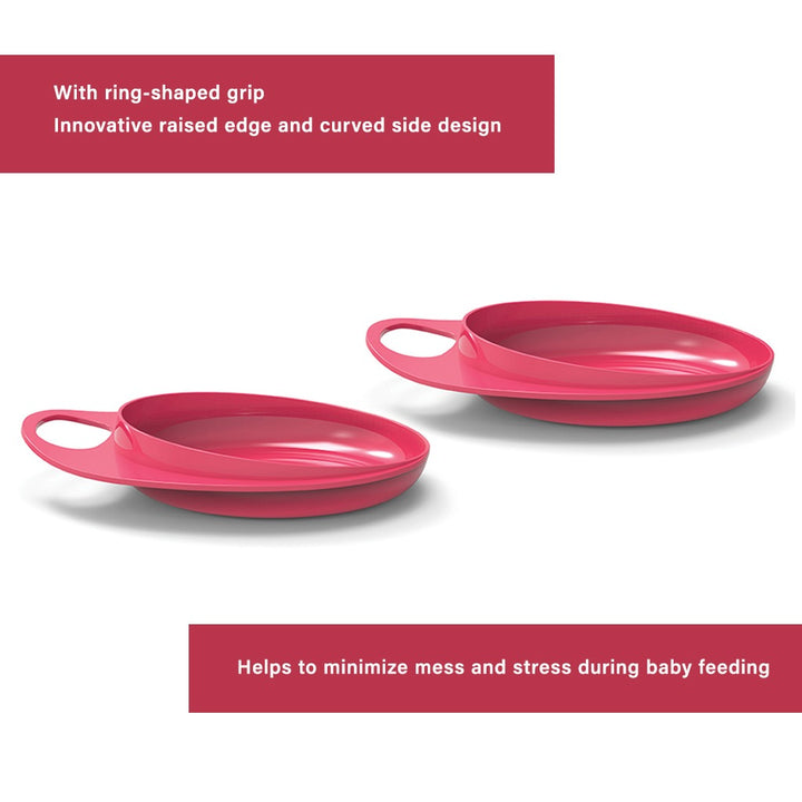Nuvita Easy Eating Smart Dish For Baby - Pink, Pack of 2's - Easy Pharmacy LLC