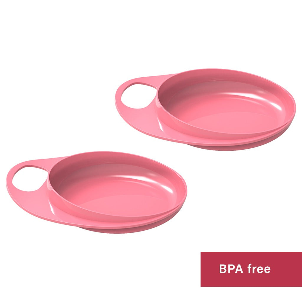 Nuvita Easy Eating Smart Dish For Baby - Pink, Pack of 2's - Easy Pharmacy LLC