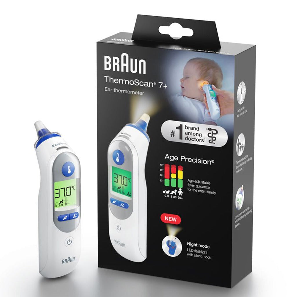 Braun Thermoscan 7+ Ear Thermometer IRT6525 + Pulse Oximeter YK-81CEU PROMO PACK - Easy Pharmacy LLC