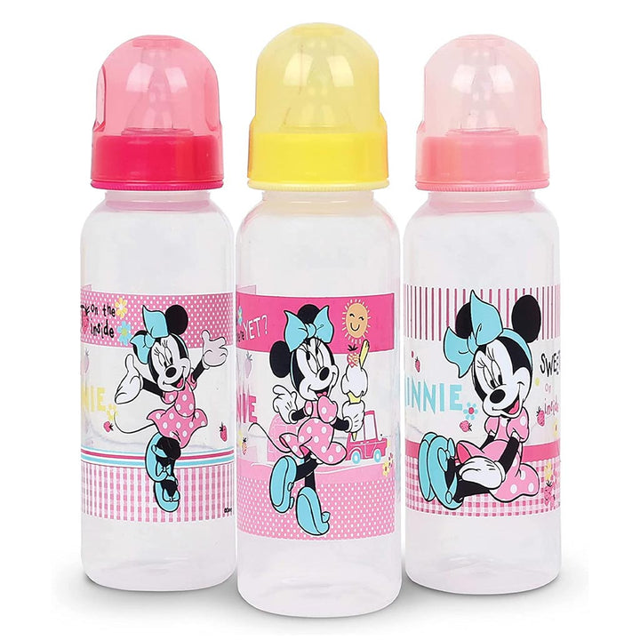 Disney Minnie Mouse 260ml Feeding Bottle For 0+Month Baby, Pack of 3's - Easy Pharmacy LLC