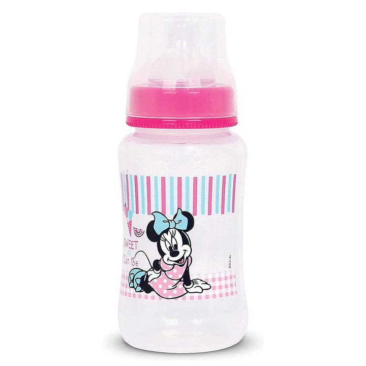 Disney Minnie Mouse 320 ml Wide-Neck Feeding Bottle For 0+Month Baby, Pink, Pack of 1's - Easy Pharmacy LLC