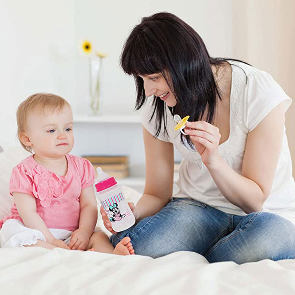 Disney Minnie Mouse 320 ml Wide-Neck Feeding Bottle For 0+Month Baby, Pink, Pack of 1's - Easy Pharmacy LLC