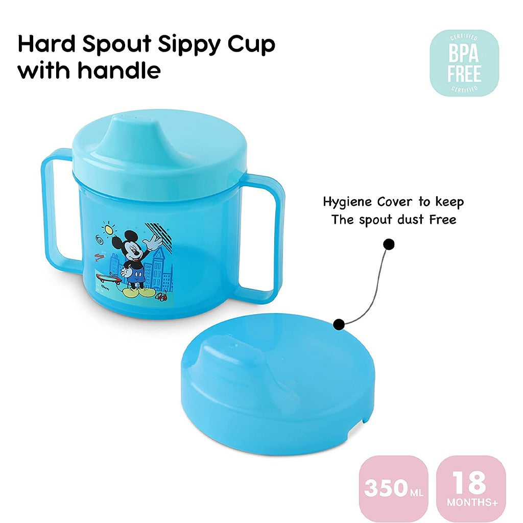 Disney Mickey Mouse 225ml Training Double Handle Spill Proof Sippy Cup For 18+ Months Baby, Blue, Pack of 1's - Easy Pharmacy LLC