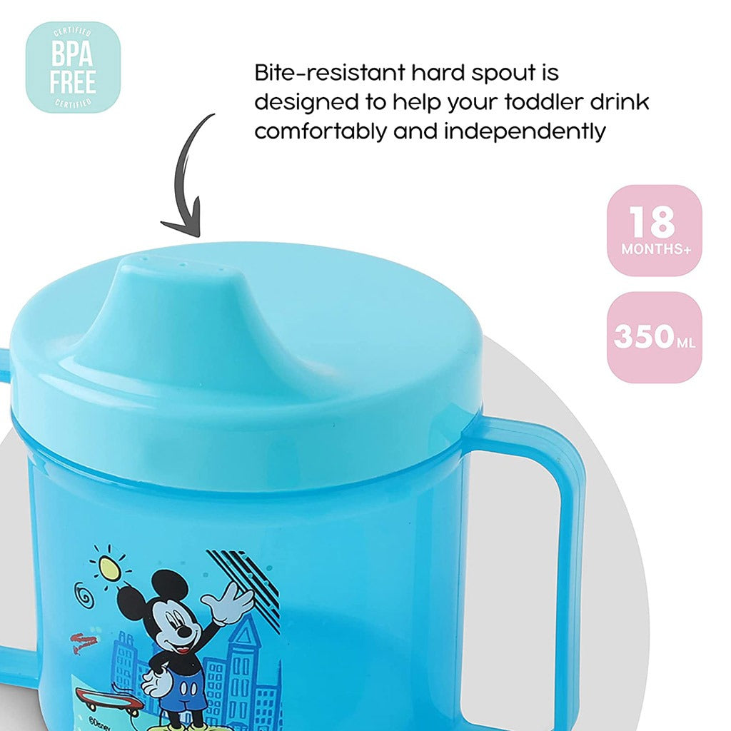 Disney Mickey Mouse 225ml Training Double Handle Spill Proof Sippy Cup For 18+ Months Baby, Blue, Pack of 1's - Easy Pharmacy LLC