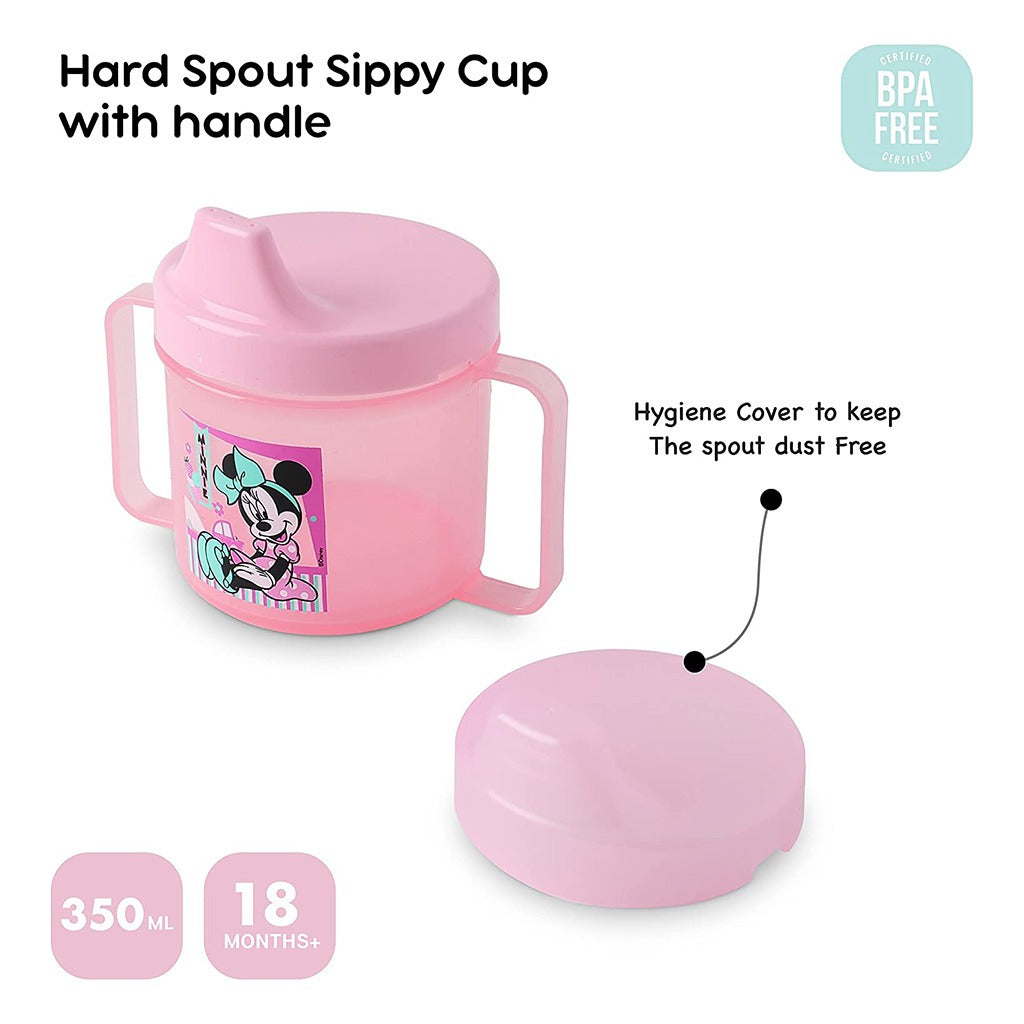 Disney Minnie Mouse 225ml Training Double Handle Spill Proof Sippy Cup For 18+ Months Baby, Pink, Pack of 1's - Easy Pharmacy LLC