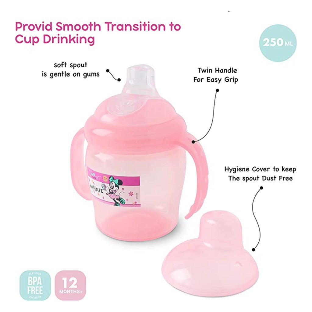 Disney Minnie Mouse 250ml Baby Spout Cup with Twin Handle For 12+ Months, Pink, Pack of 1's - Easy Pharmacy LLC