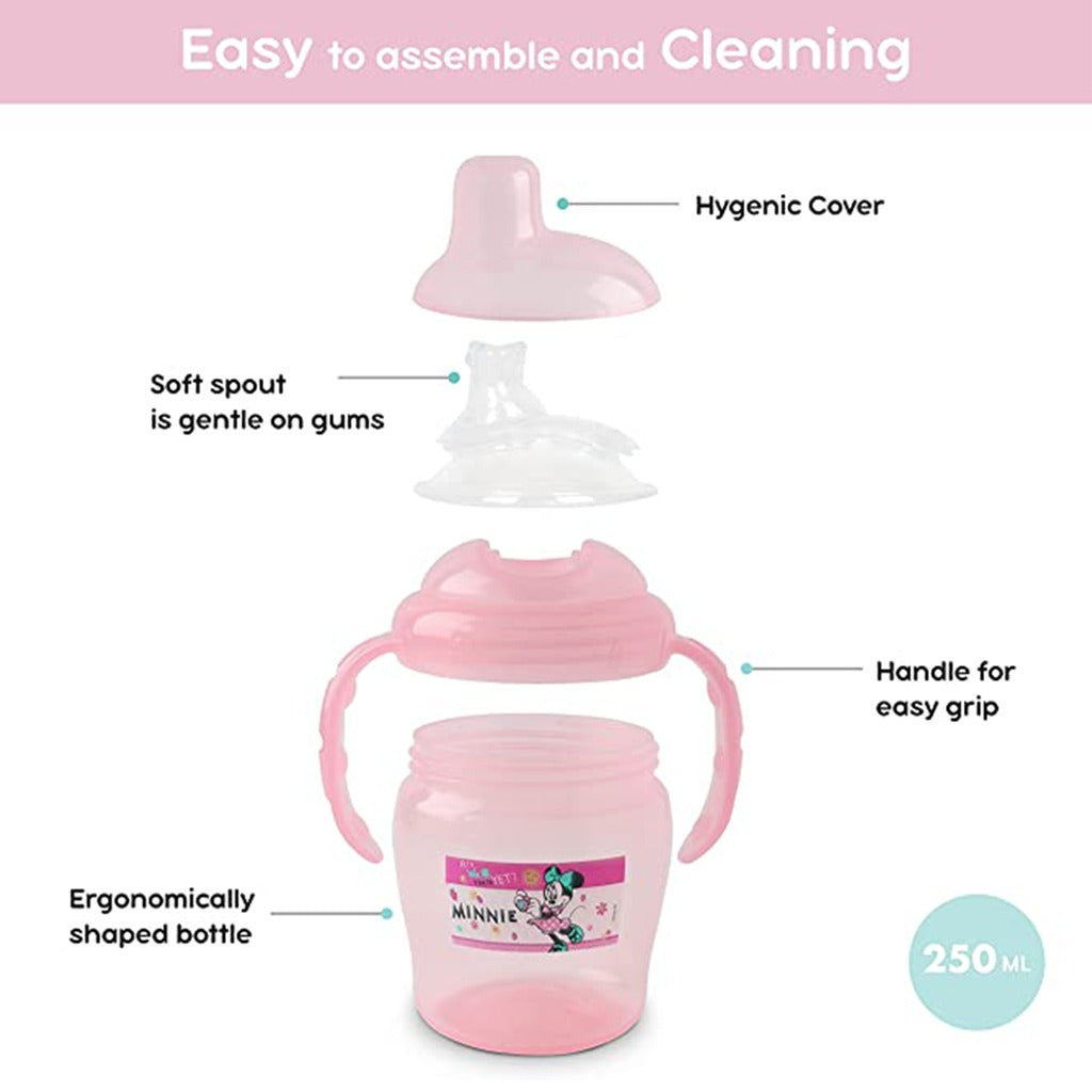 Disney Minnie Mouse 250ml Baby Spout Cup with Twin Handle For 12+ Months, Pink, Pack of 1's - Easy Pharmacy LLC
