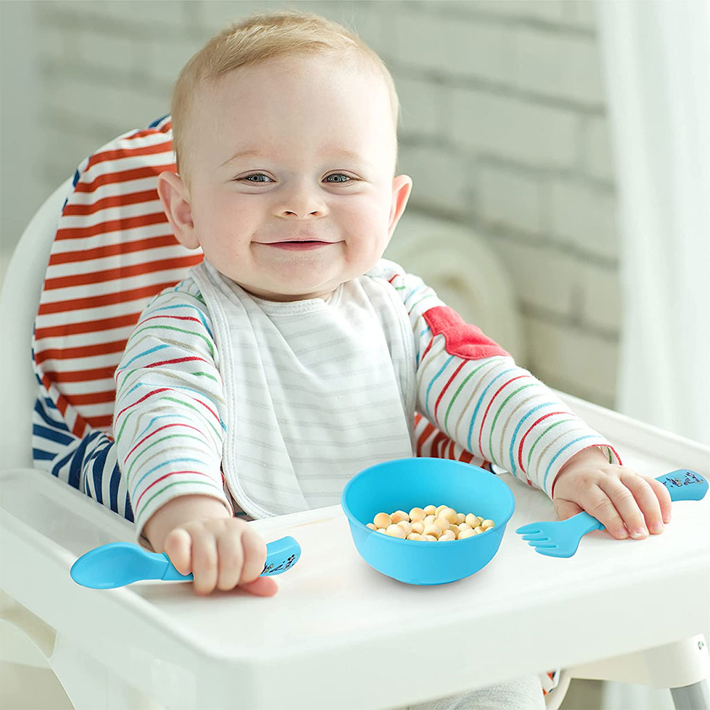 Disney Mickey Mouse Feeding Bowl Set For 6 Months+ Babies, Blue, Set of 3 Pieces - Easy Pharmacy LLC