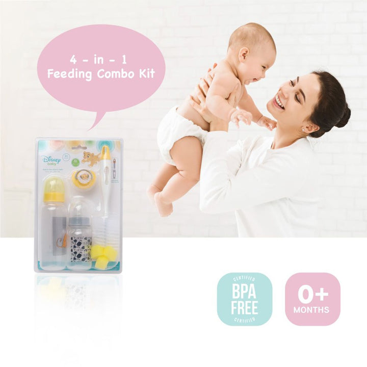 Disney The Lion King Feeding Combo Gift Set For Baby With Feeding Bottle, Soother & Bottle Brush - Pack of 4 Pieces TRHA2117 - Easy Pharmacy LLC