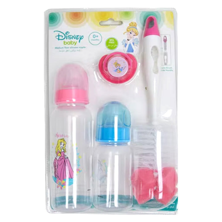 Disney Princess Feeding Combo Gift Set For Baby With Feeding Bottle, Soother & Bottle Brush - Pack of 4 Pieces TRHA1729 - Easy Pharmacy LLC