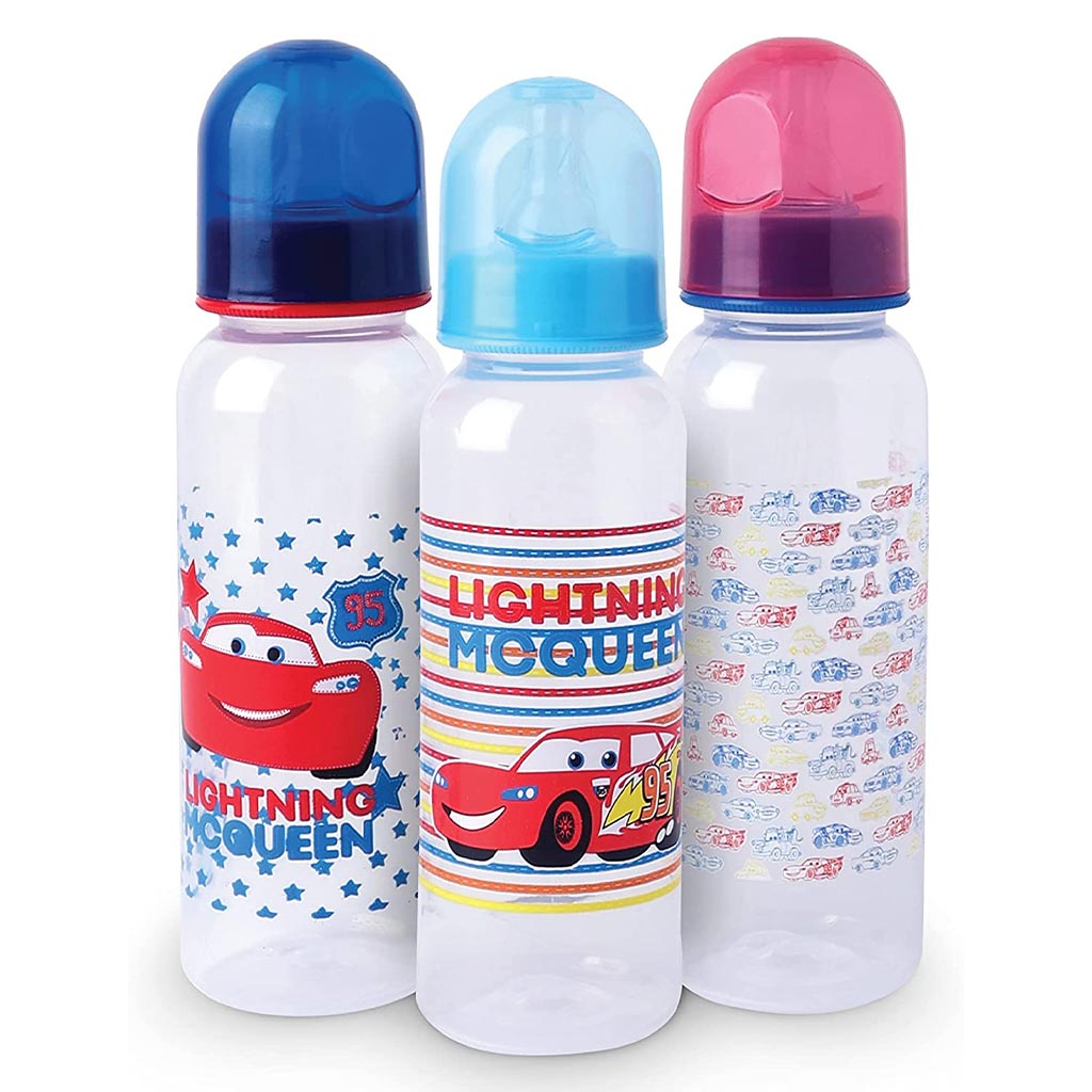 Disney Cars Lightning McQueen 260ml Feeding Bottle, Pack of 3's - Easy Pharmacy LLC