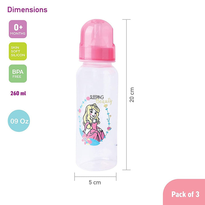 Disney Princess 260ml Feeding Bottle For 0+ Month Babies, Pack of 3's - Easy Pharmacy LLC