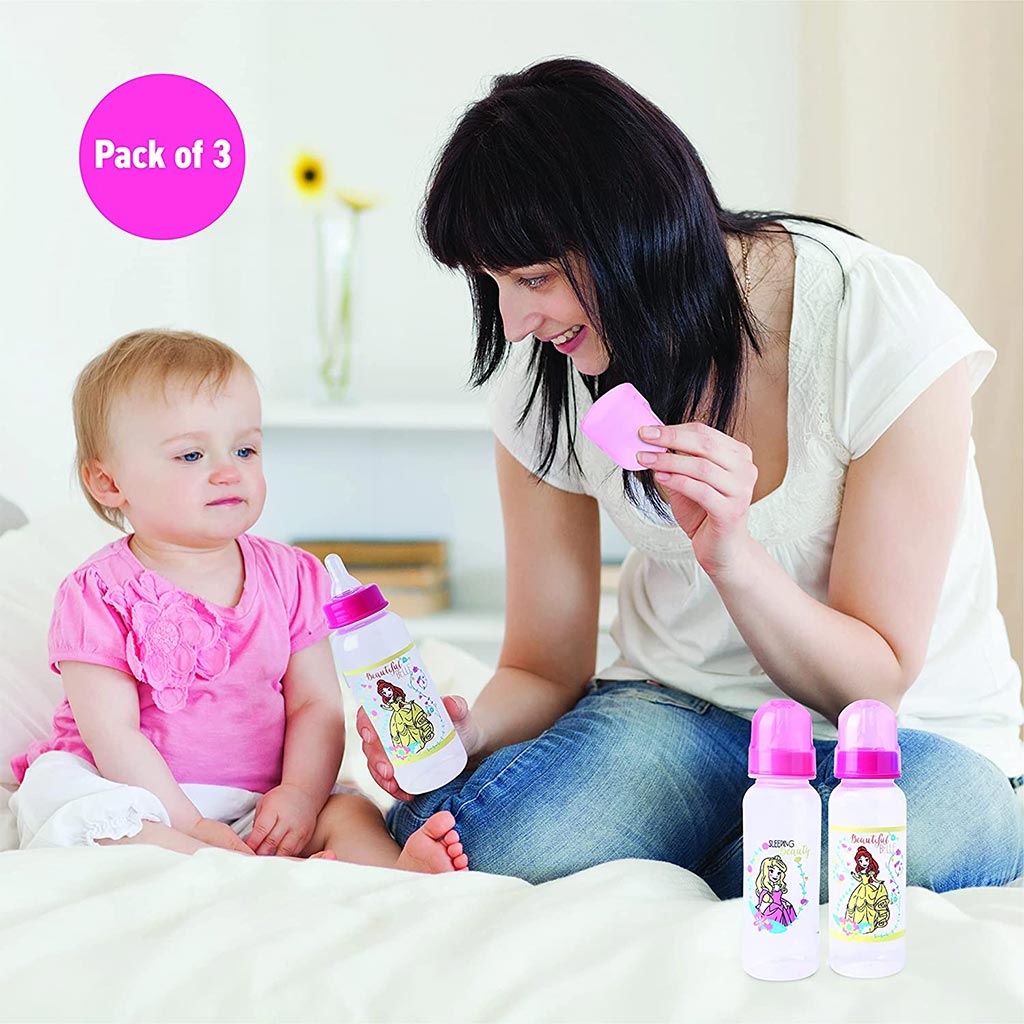 Disney Princess 260ml Feeding Bottle For 0+ Month Babies, Pack of 3's - Easy Pharmacy LLC