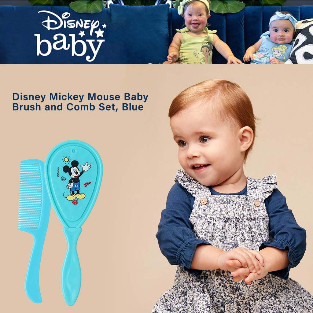Disney Mickey Mouse Baby Comb And Brush Set, Blue, Pack of 2 Pieces - Easy Pharmacy LLC