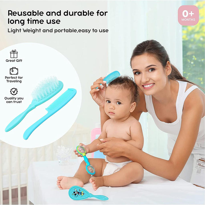 Disney Mickey Mouse Baby Comb And Brush Set, Blue, Pack of 2 Pieces - Easy Pharmacy LLC