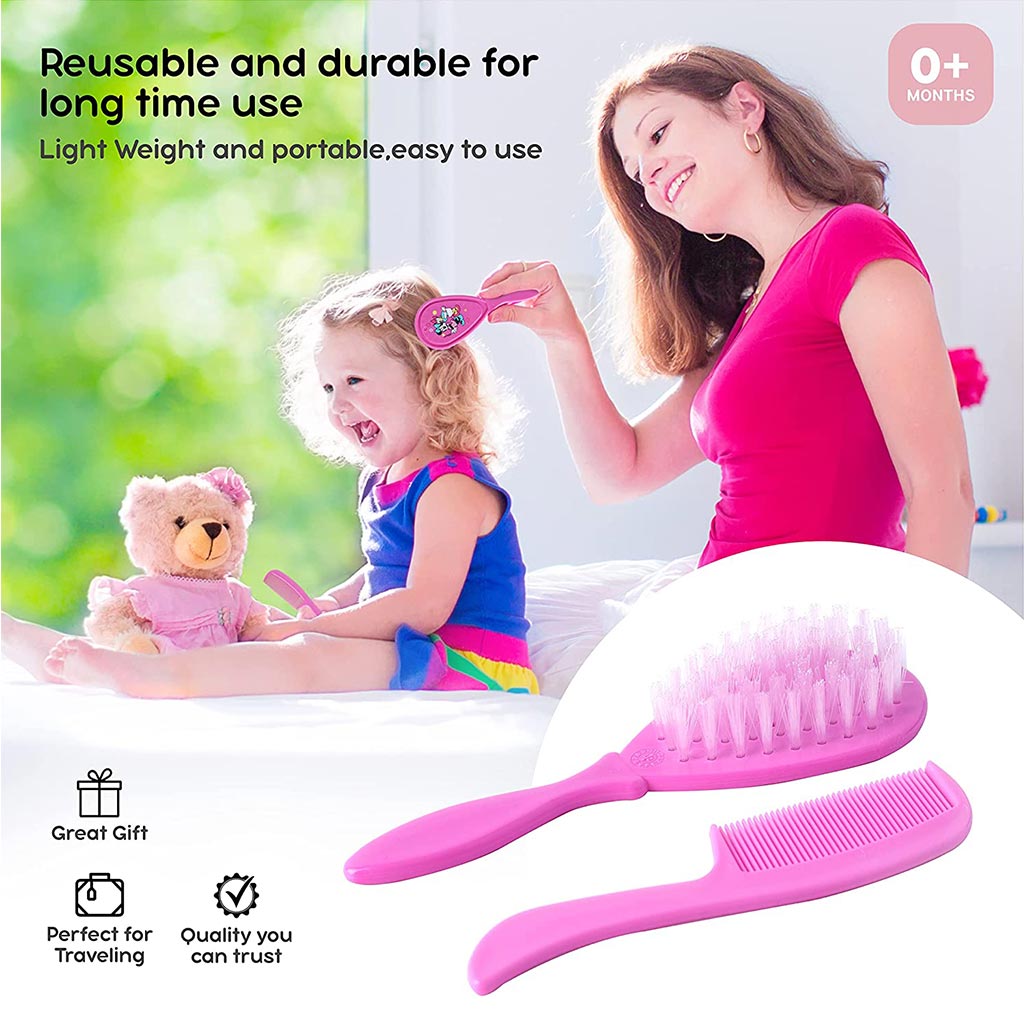Disney Minnie Mouse Baby Comb And Brush Set, Pink, Pack of 2 Pieces - Easy Pharmacy LLC