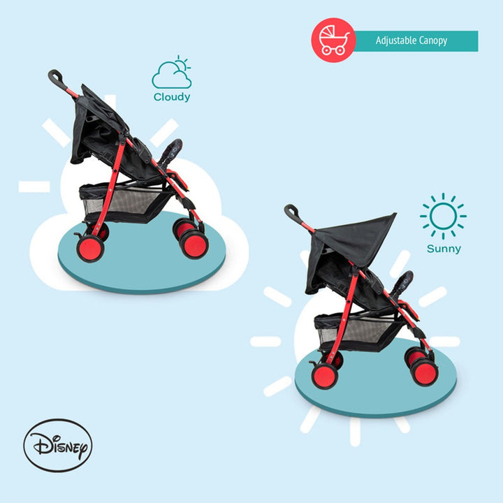 Disney Mickey Mouse Lightweight Picnic Stroller With Storage Cabin For 0 - 36 Months Baby - D1 Mickey - Easy Pharmacy LLC