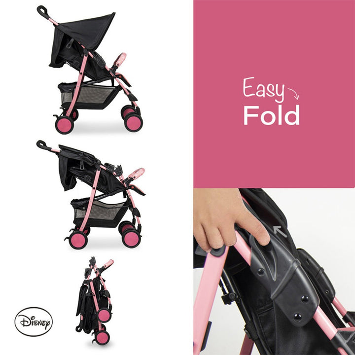 Disney Minnie Mouse Lightweight Picnic Stroller With Storage Cabin For 0 - 36 Months Baby - D1 Minnie - Easy Pharmacy LLC