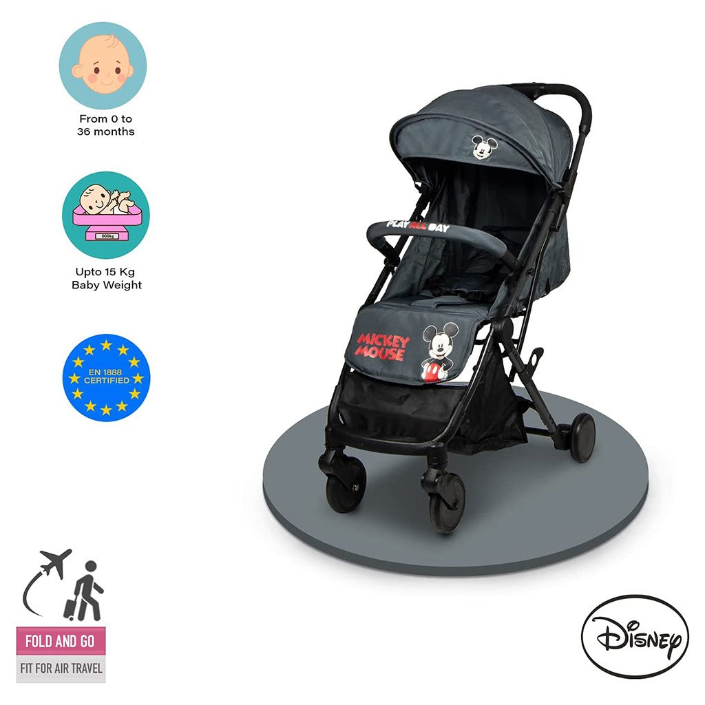Disney Mickey Mouse Light Weight Travel Stroller For 0 - 36 Months Baby - S101 Mickey - Easy Pharmacy LLC