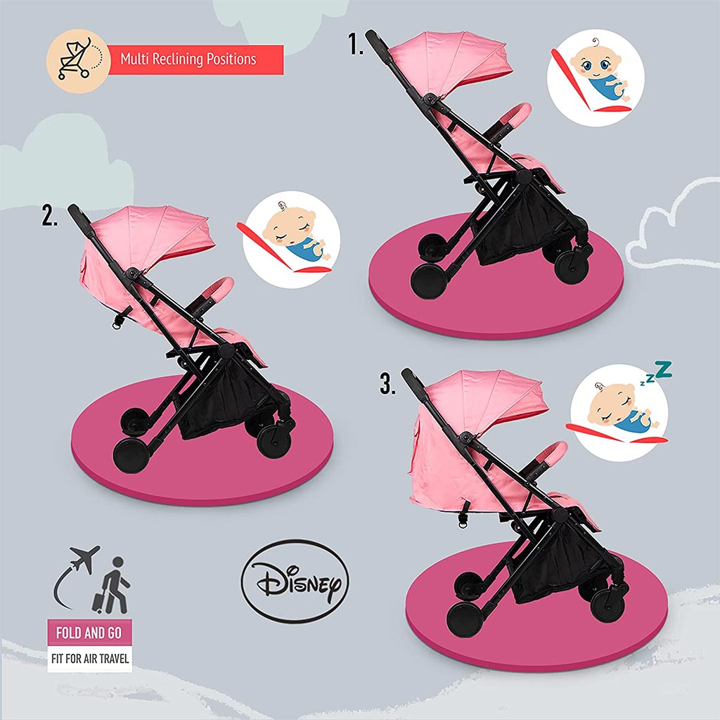 Disney Princess Light Weight Travel Stroller For 0 - 36 Months Baby - S101 Princess - Easy Pharmacy LLC