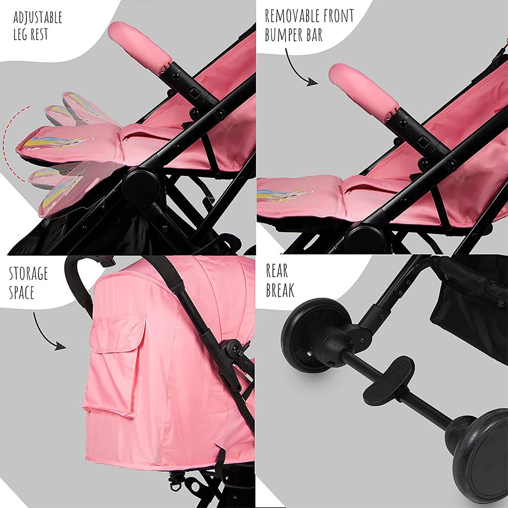 Disney Princess Light Weight Travel Stroller For 0 - 36 Months Baby - S101 Princess - Easy Pharmacy LLC