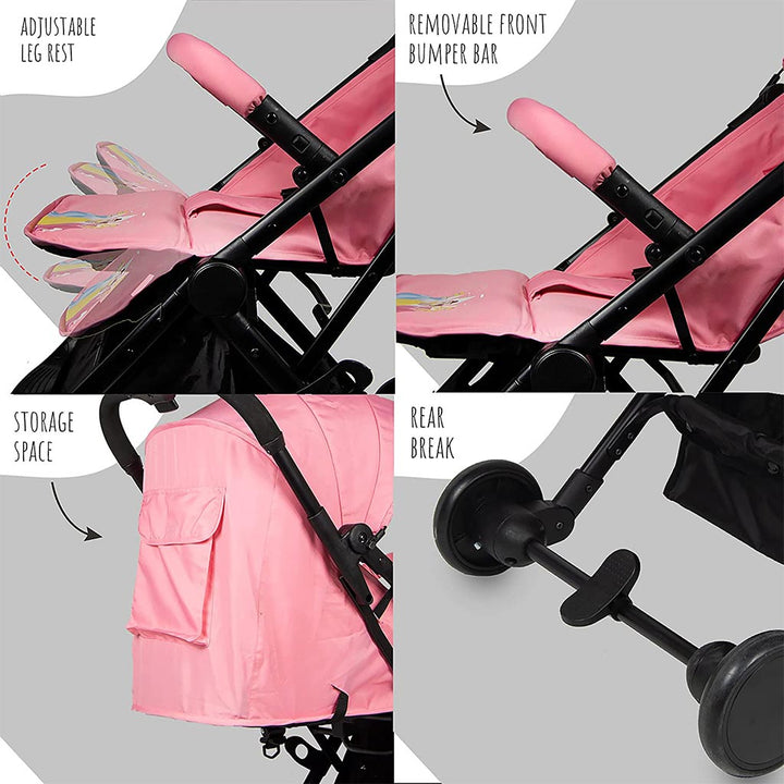 Disney Princess Light Weight Travel Stroller For 0 - 36 Months Baby - S101 Princess - Easy Pharmacy LLC
