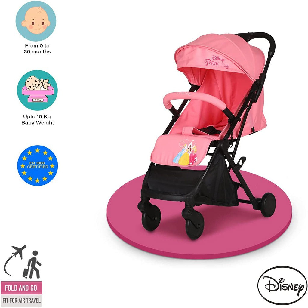Disney Princess Light Weight Travel Stroller For 0 - 36 Months Baby - S101 Princess - Easy Pharmacy LLC