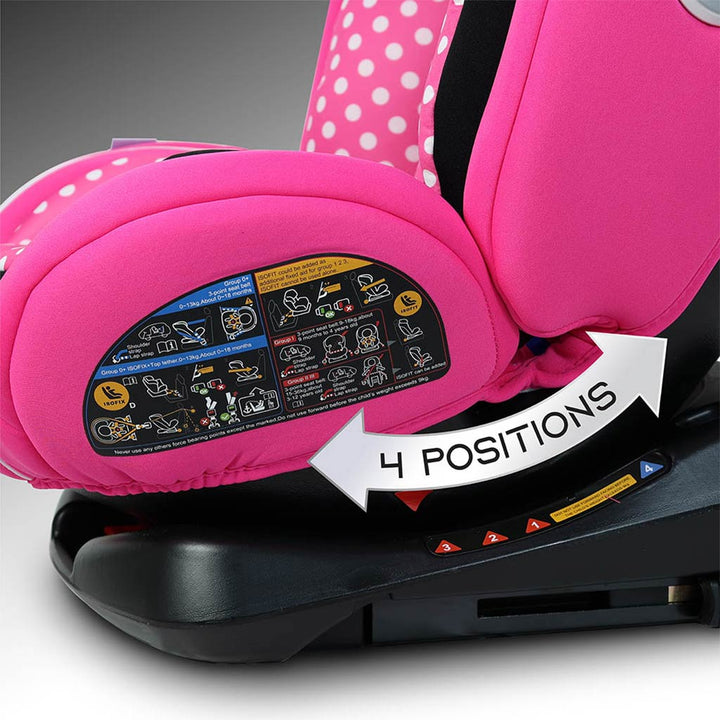 Disney Minnie Mouse 4-In-1 Car Seat For Baby & Kids Up to 36 Kg YC06- Minnie -A - Easy Pharmacy LLC
