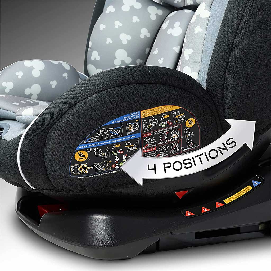 Disney Mickey Mouse 4-In-1 Car Seat For Baby/Kids Up to 36Kg -YC06 Mickey - B - Easy Pharmacy LLC