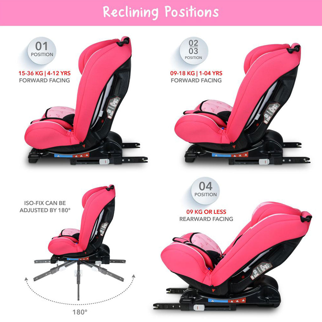 Disney Princess 4-In-1 Car Seat For Baby/Kids Up to 36Kg - Princess-A - Easy Pharmacy LLC