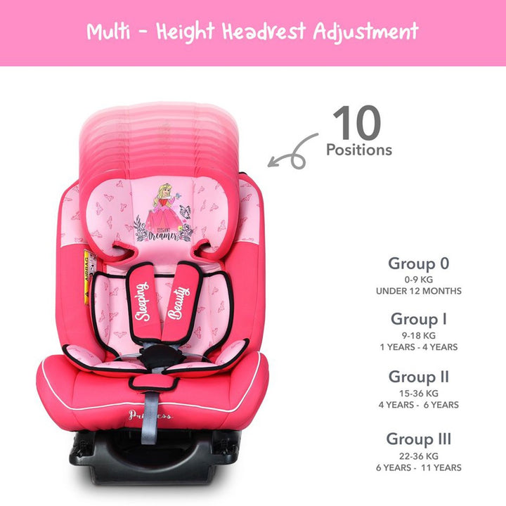 Disney Princess 4-In-1 Car Seat For Baby/Kids Up to 36Kg - Princess-A - Easy Pharmacy LLC