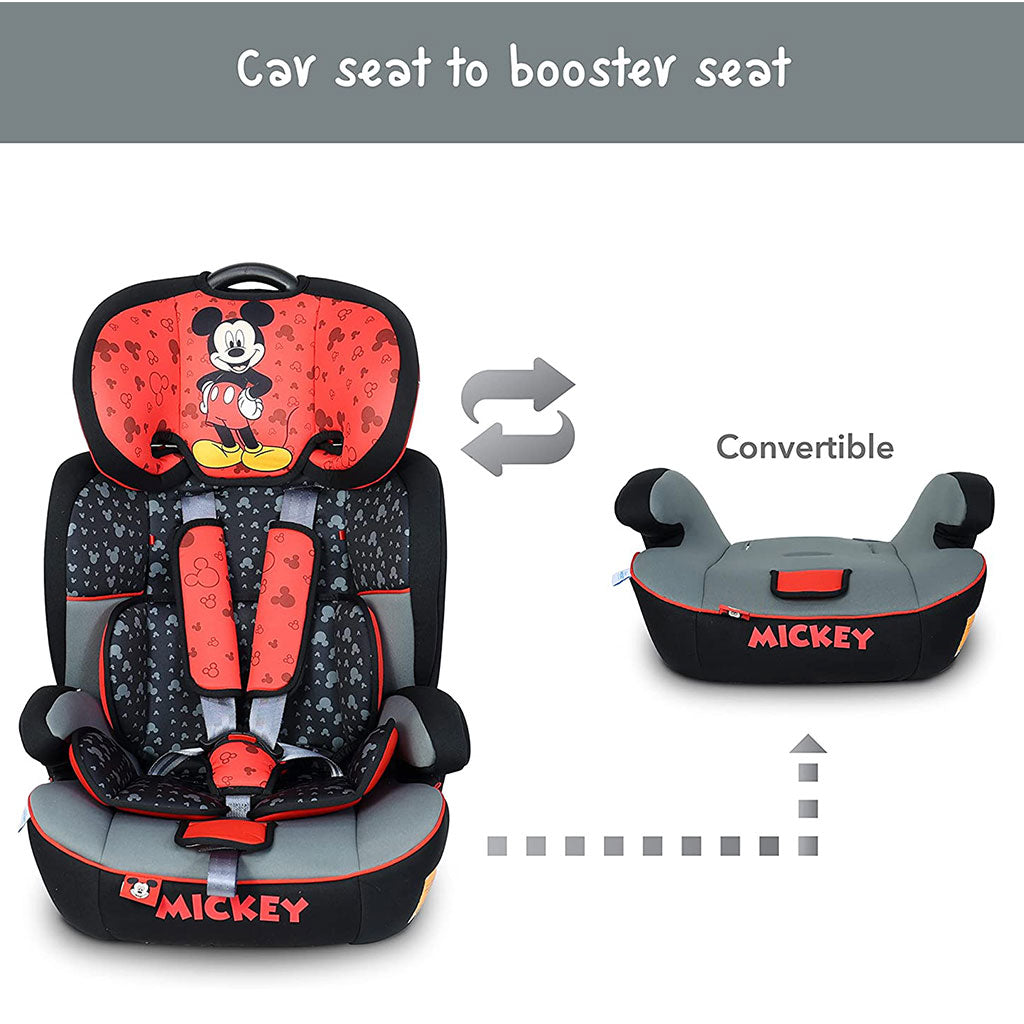 Disney Mickey Mouse 3-In-1 Car Seat For Baby/Kids Up to 36kg ZY10 - Easy Pharmacy LLC