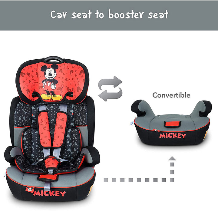 Disney Mickey Mouse 3-In-1 Car Seat For Baby/Kids Up to 36kg ZY10 - Easy Pharmacy LLC