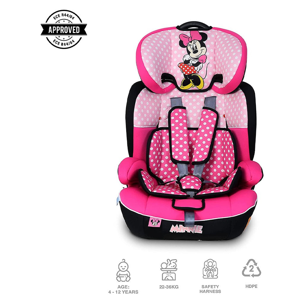 Disney Minnie Mouse 3-In-1 Car Seat For Baby/Kids Up to 36Kg - Assorted ZY10 - Easy Pharmacy LLC