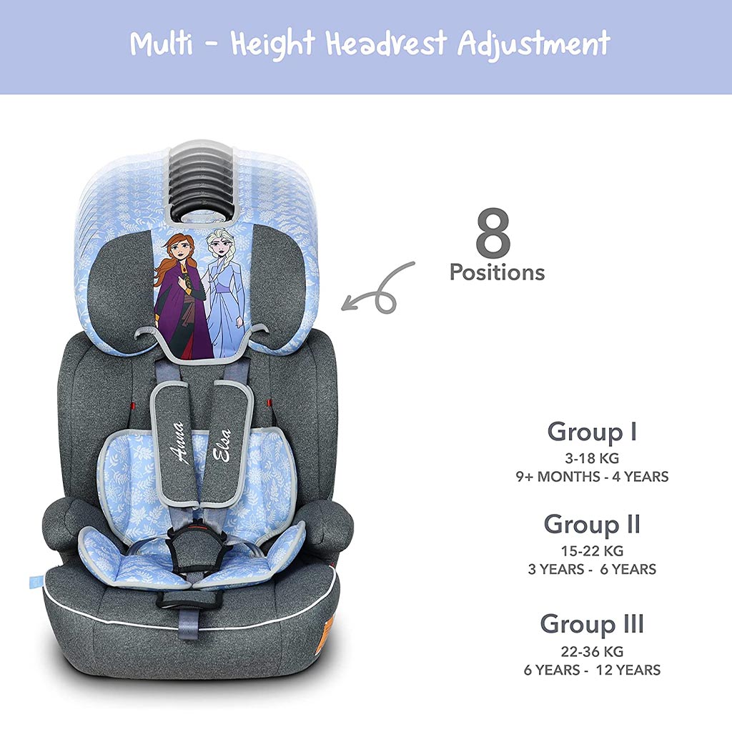 Disney Frozen 3-In-1 Car Seat For Baby/Kids Up to 36Kg - ZY10 Frozen-A - Easy Pharmacy LLC