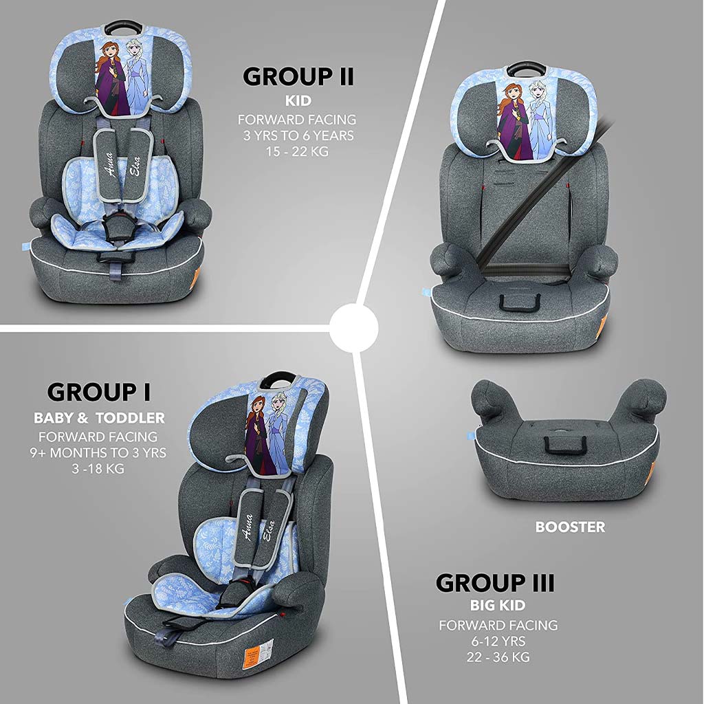 Disney Frozen 3-In-1 Car Seat For Baby/Kids Up to 36Kg - ZY10 Frozen-A - Easy Pharmacy LLC