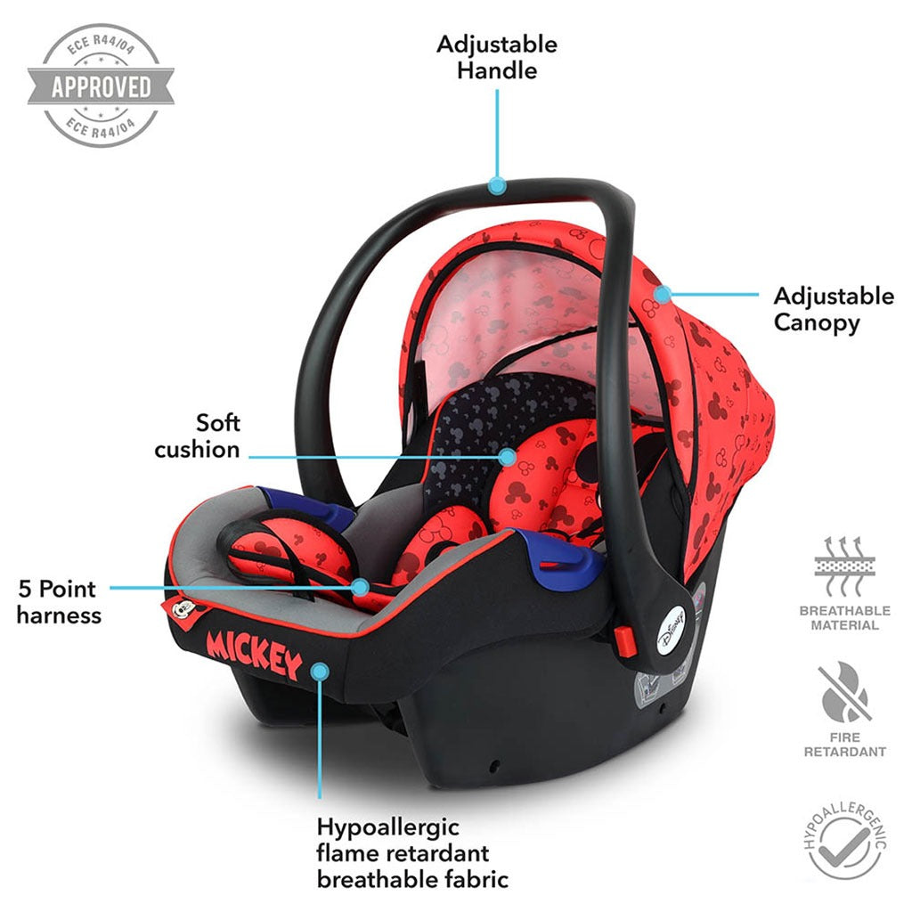 Disney Mickey Mouse Car Seat/Baby Carrier For Baby Up to 13Kg - ZY07 Mickey-A - Easy Pharmacy LLC