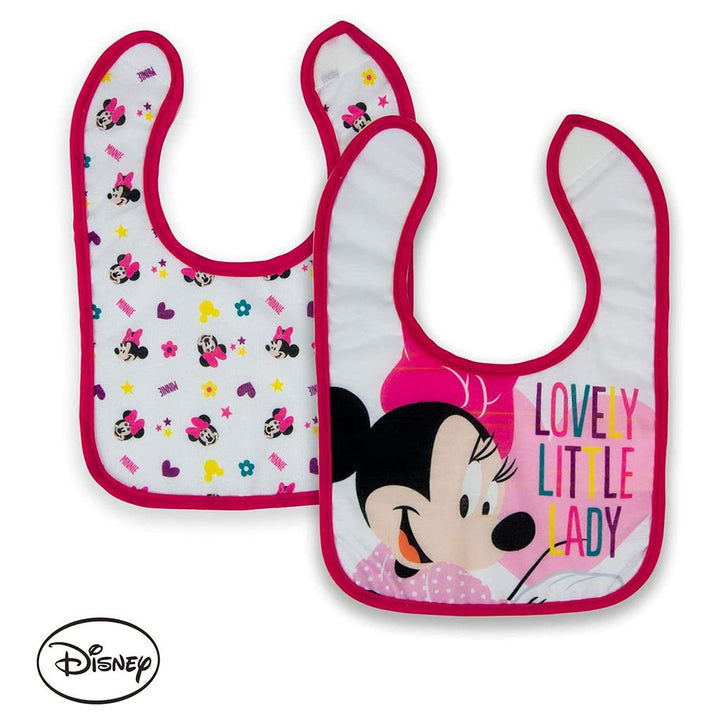 Disney Minnie Mouse Washable Waterproof Cotton Bibs For Babies, Pack of 2's - Easy Pharmacy LLC