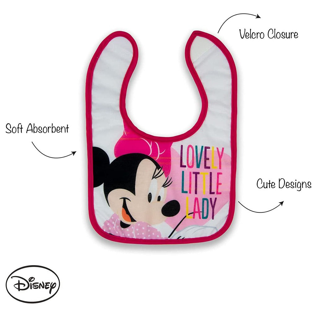 Disney Minnie Mouse Washable Waterproof Cotton Bibs For Babies, Pack of 2's - Easy Pharmacy LLC