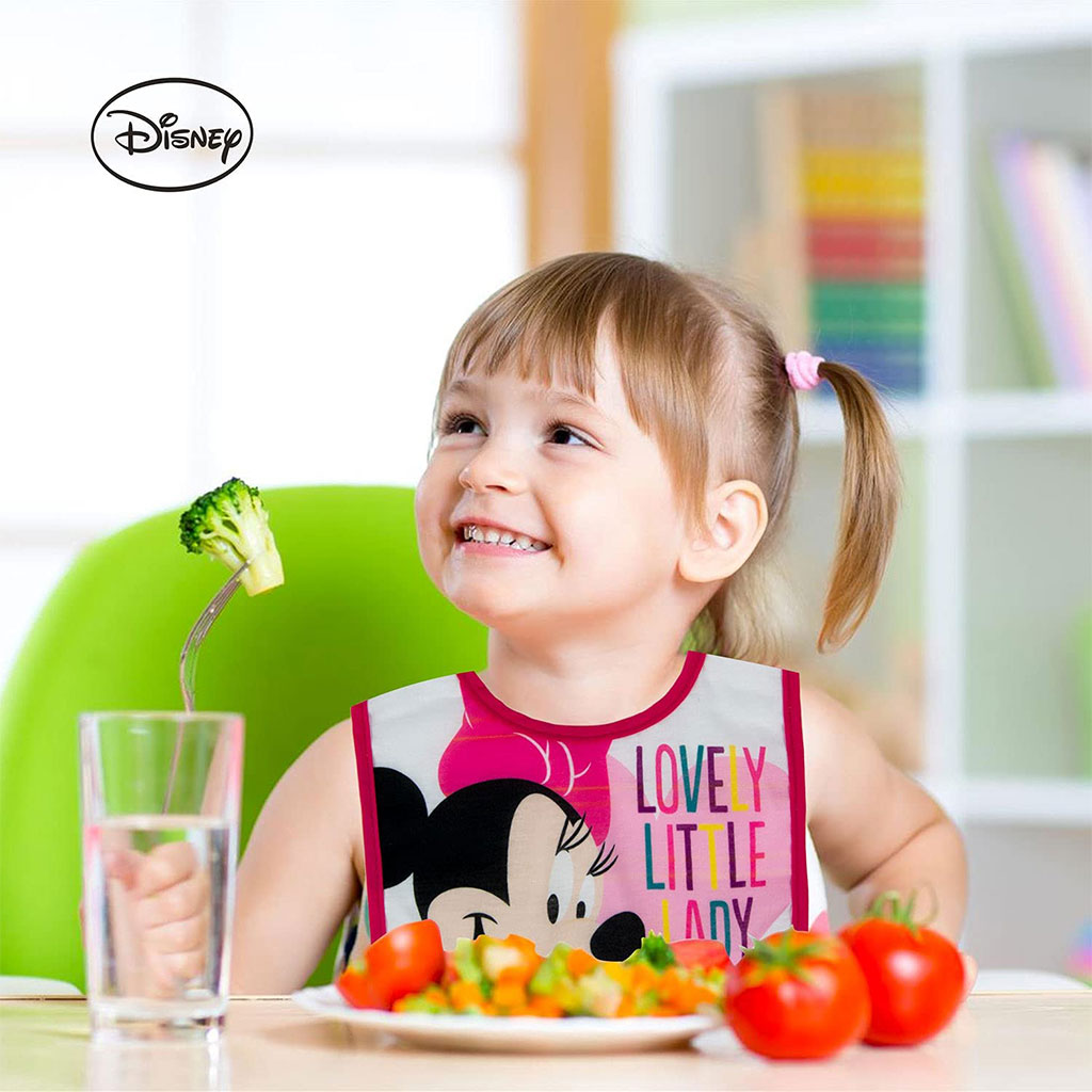 Disney Minnie Mouse Washable Waterproof Cotton Bibs For Babies, Pack of 2's - Easy Pharmacy LLC