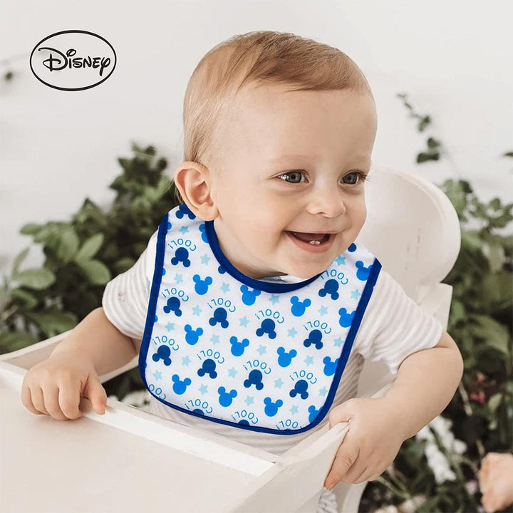 Disney Mickey Mouse Washable Waterproof Cotton Bibs For Babies, Pack of 3's - Easy Pharmacy LLC