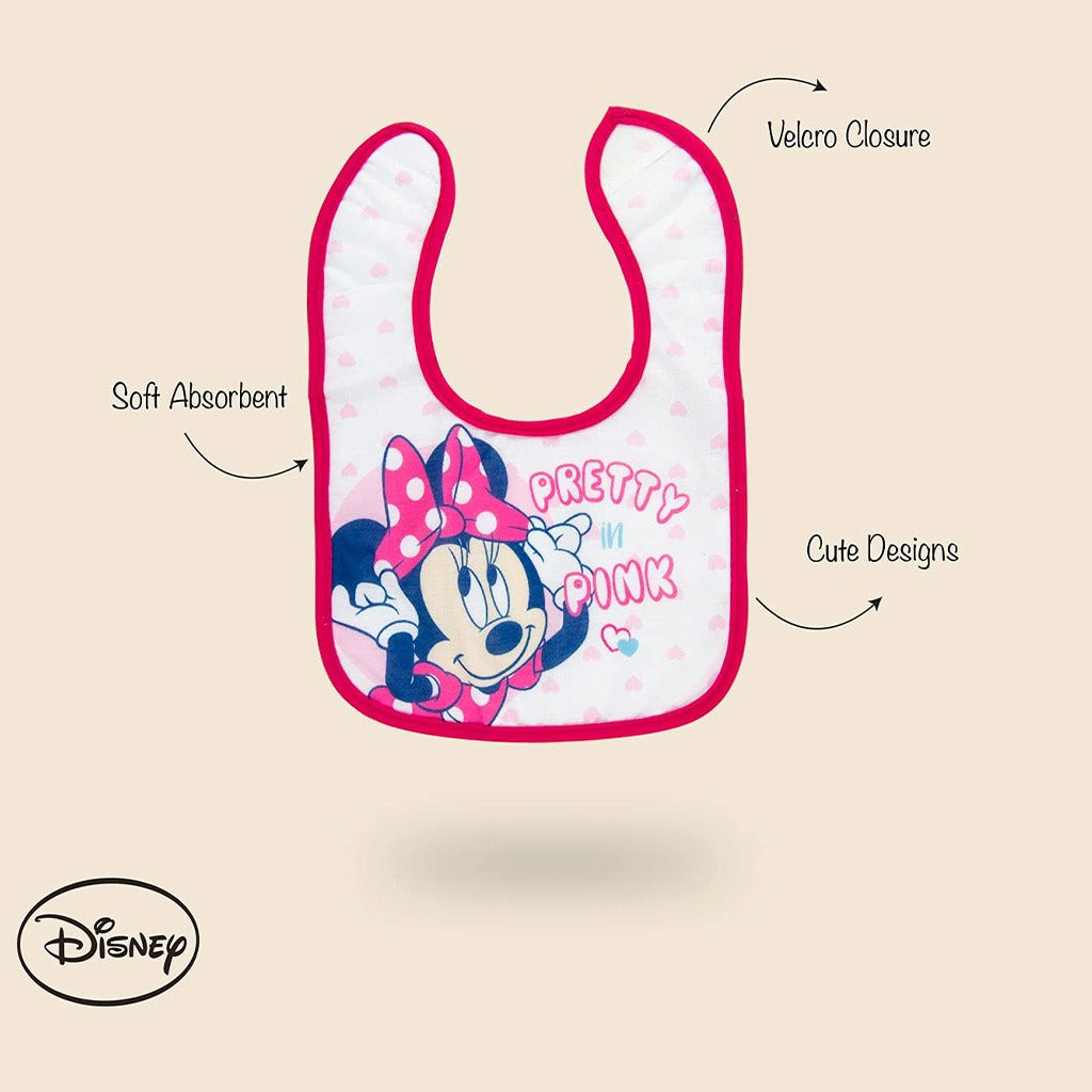 Disney Minnie Mouse Washable Waterproof Cotton Bibs For Babies, Pack of 3's - Easy Pharmacy LLC