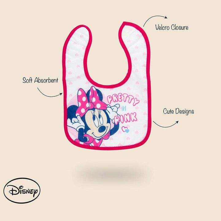 Disney Minnie Mouse Washable Waterproof Cotton Bibs For Babies, Pack of 3's - Easy Pharmacy LLC