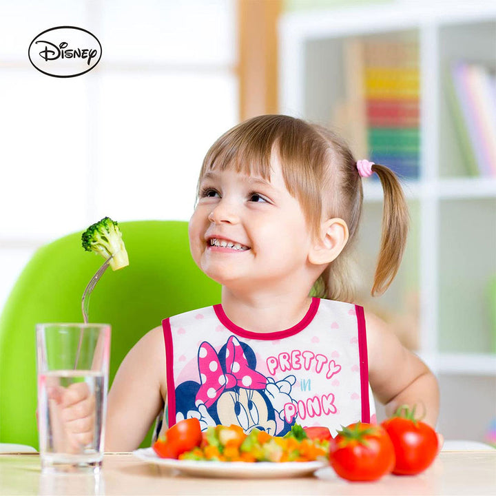 Disney Minnie Mouse Washable Waterproof Cotton Bibs For Babies, Pack of 3's - Easy Pharmacy LLC