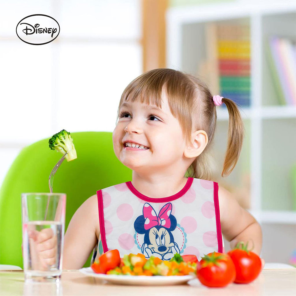 Disney Minnie Mouse Washable Waterproof Cotton Bibs For Babies, Pack of 3's - Easy Pharmacy LLC