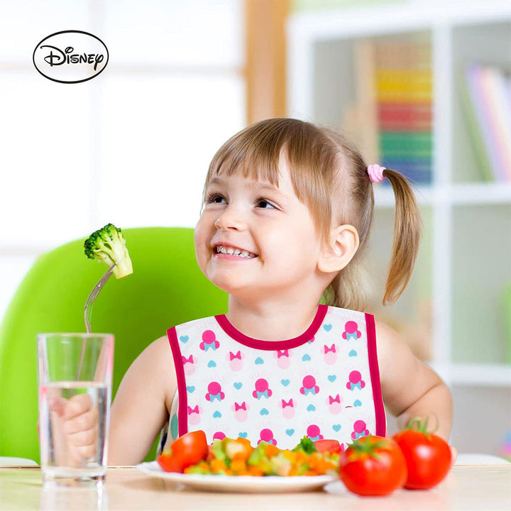 Disney Minnie Mouse Washable Waterproof Cotton Bibs For Babies, Pack of 3's - Easy Pharmacy LLC
